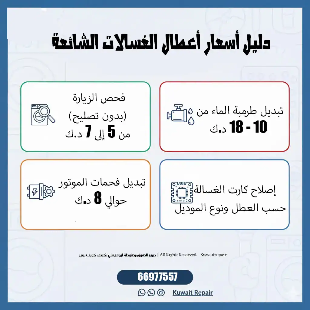 دليل اسعار تعطيل الغسالات
