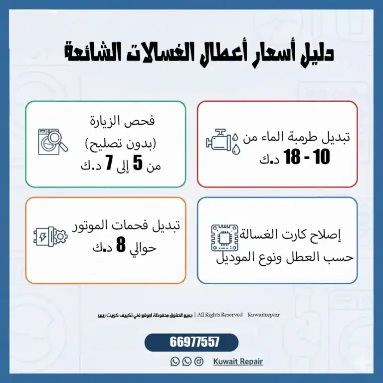 دليل اسعار تعطيل الغسالات
