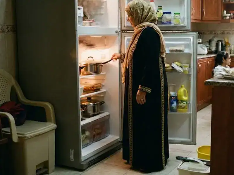 فتح باب الثلاجة