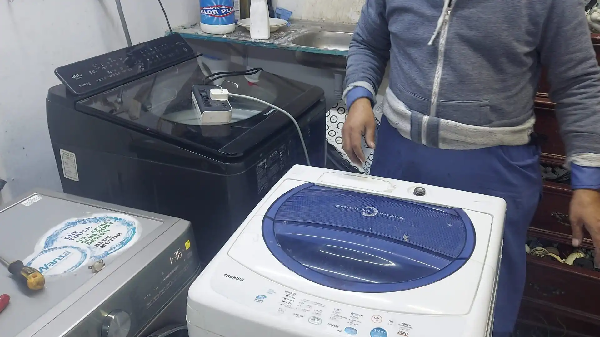 ورشة تصليح غسالات متعددة الماركات (ونسا/توشيبا) في الكويت